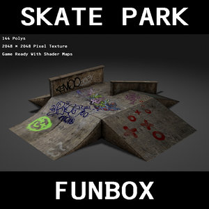 3d funbox skate park model