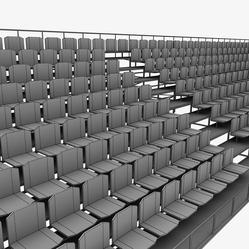3d stadium seating tribune model