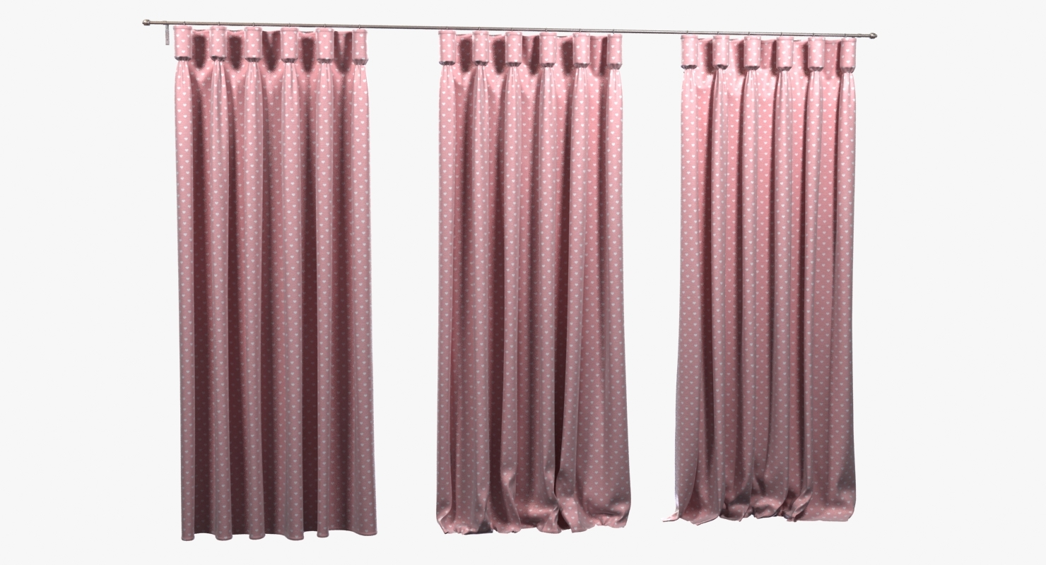 Pink Kids Curtains Goblet 3ds