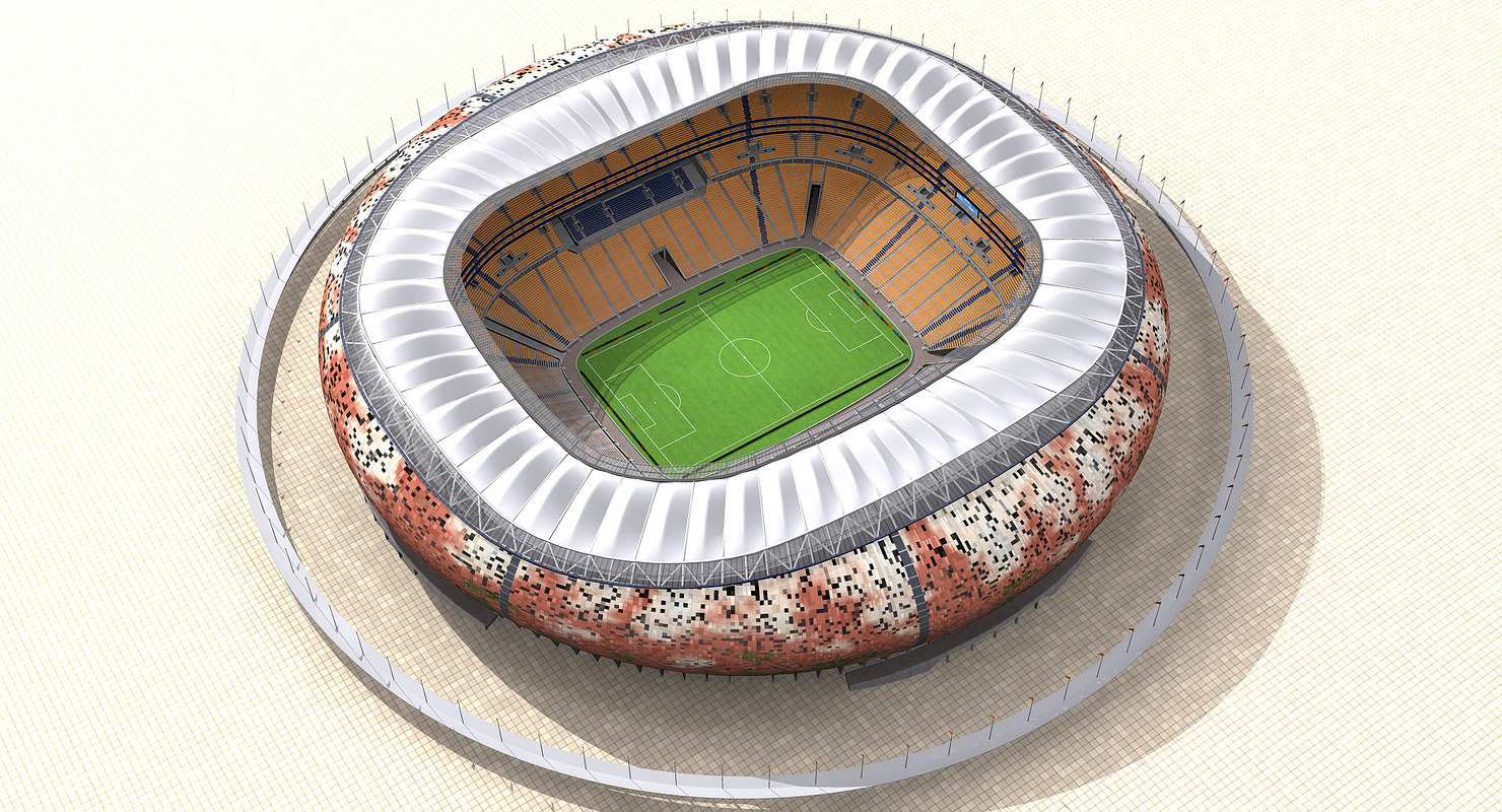 3d soccer city stadium