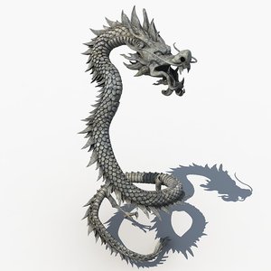 asian dragon sculpture sculpt 3d max