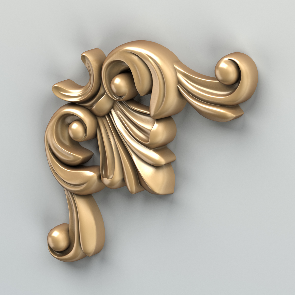 carved corner decor 3d max