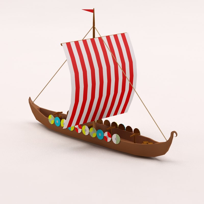 cartoon viking ship 3ds