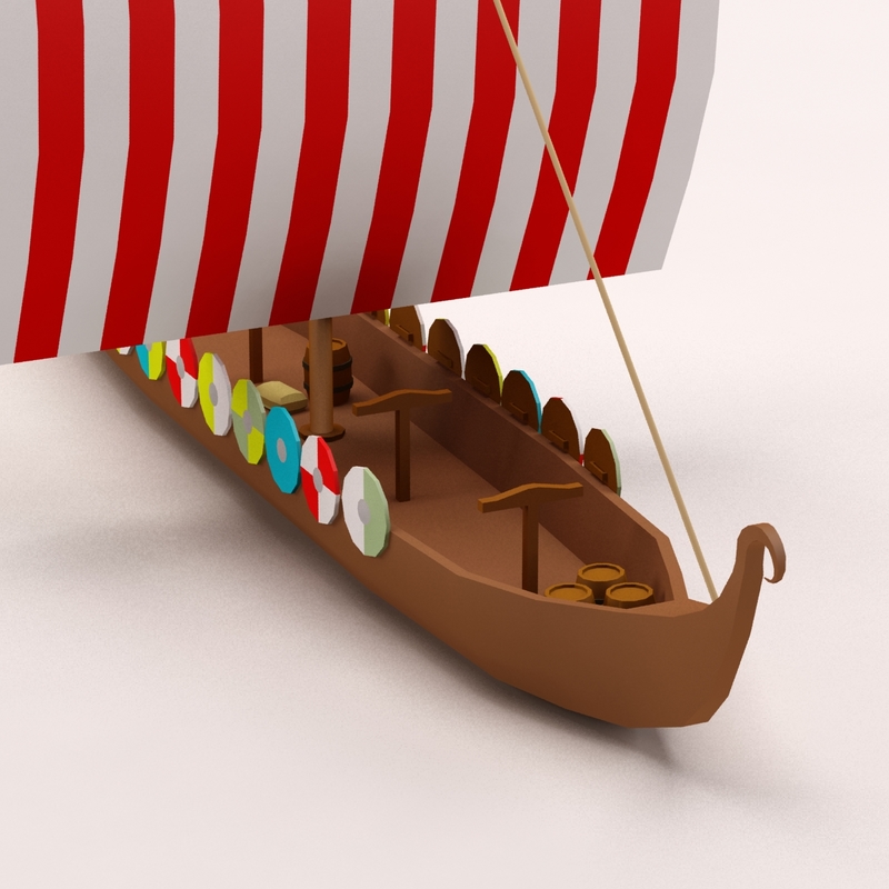 cartoon viking ship 3ds