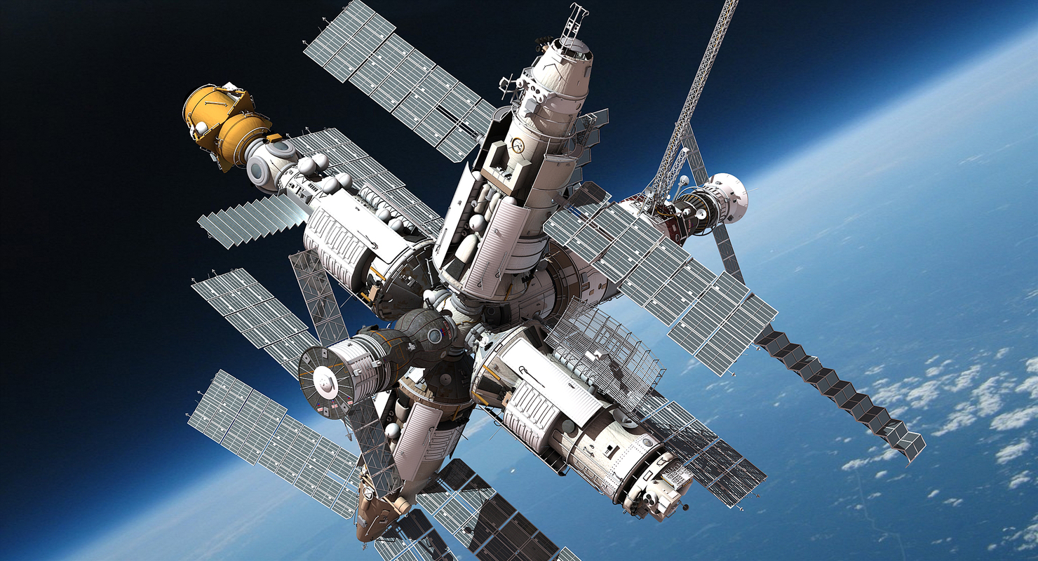 mir space station 3d model