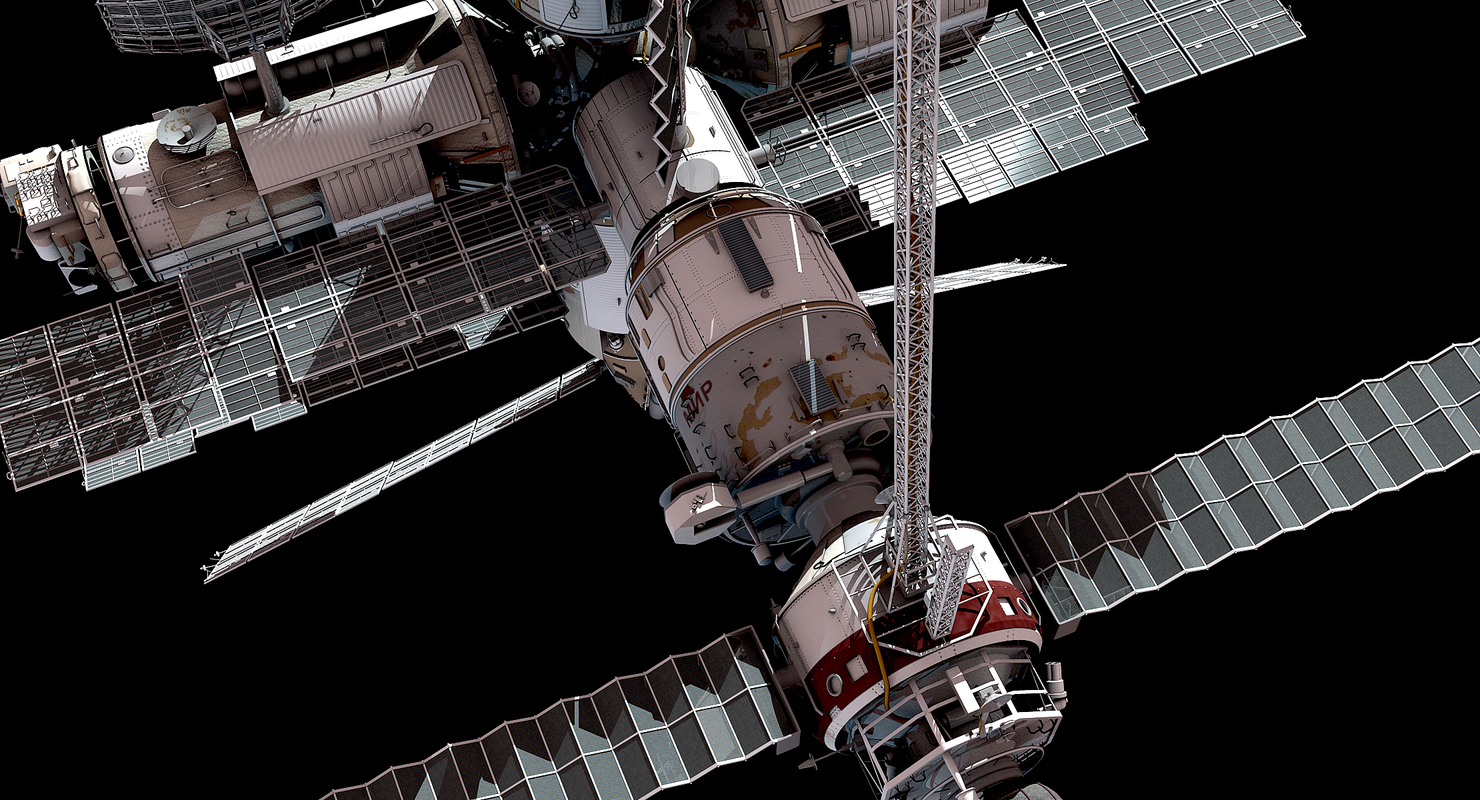 mir space station 3d model