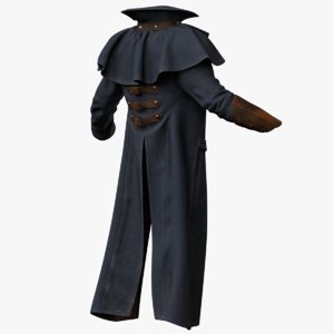 3d model of male coat