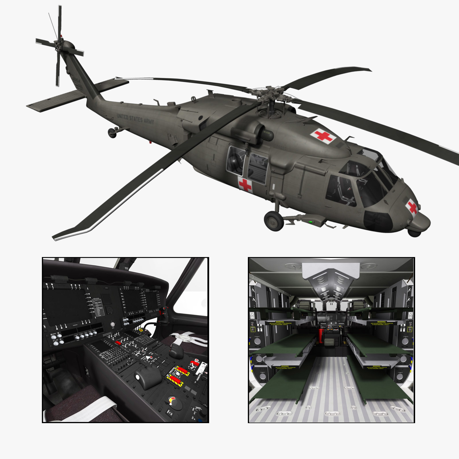 Hh 60m Blackhawk Medevac With Nice Interior