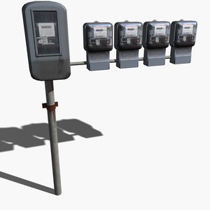 utility meter 3d model