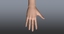 3d model rigged hand female