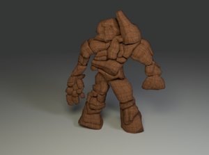 3d rock monster model