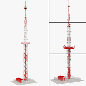 3d model of towers communication