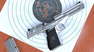 3d weapons pistol eagle model