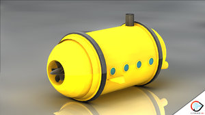 submarine 3d model