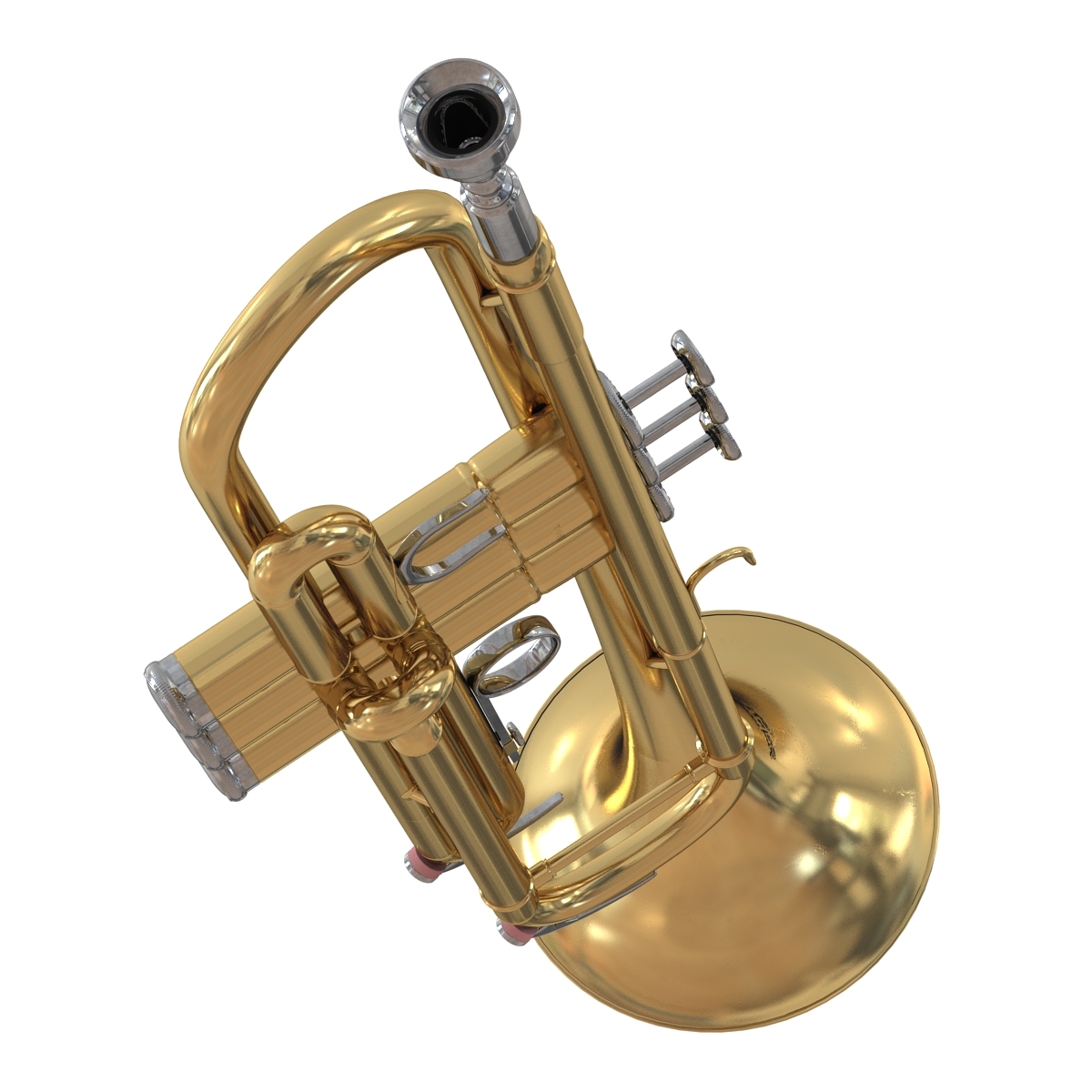 trumpet realistic 3d c4d