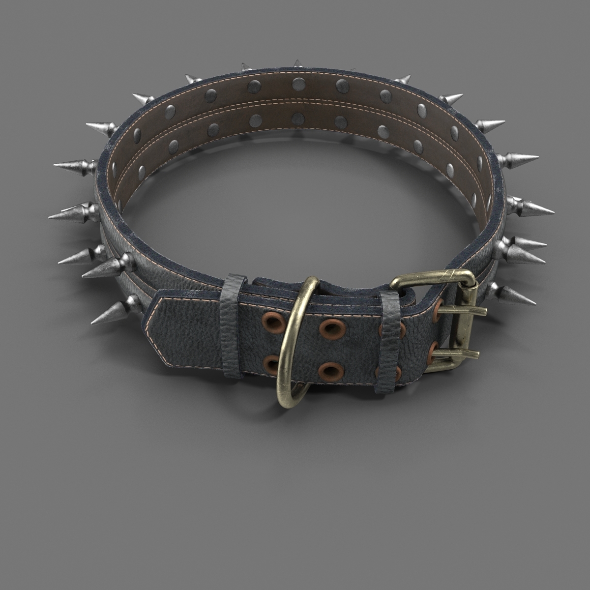 3d model spiked dog collar