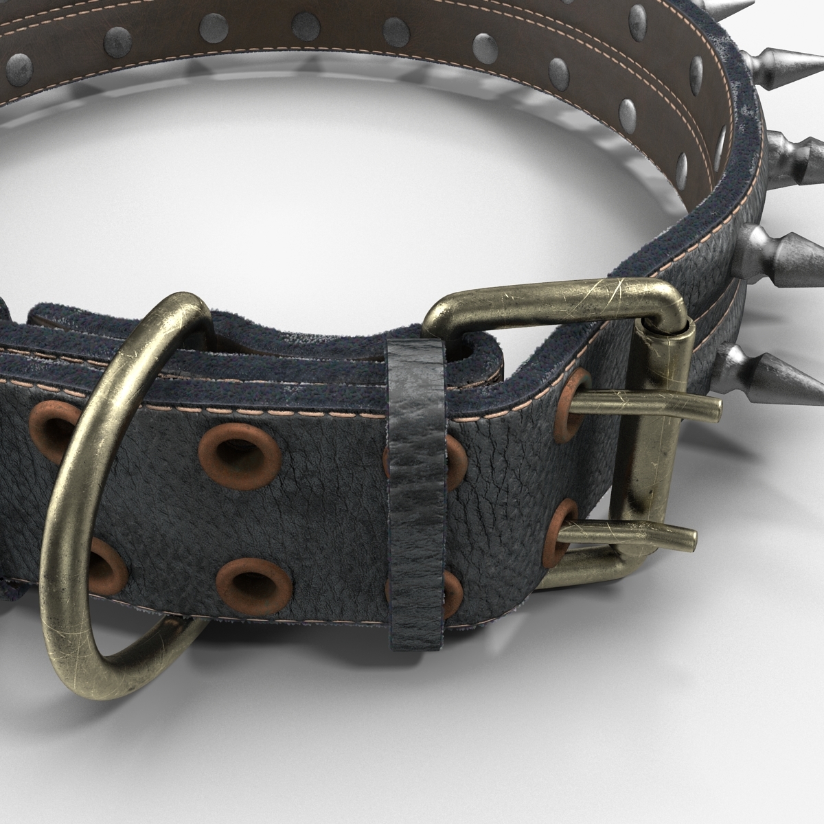 Dog collar Gloria Black Spikes (65 cm)