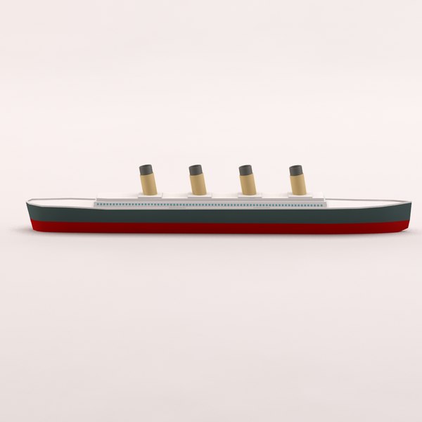 titanic cartoon 3d model