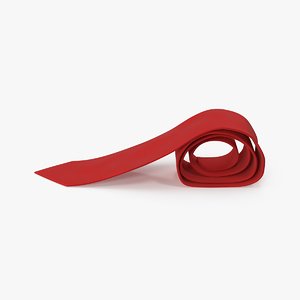red necktie 3d model