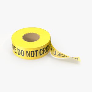 3d police tape roll