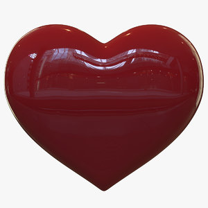 3d max heart red