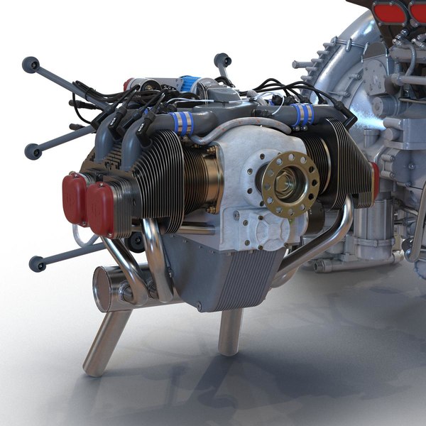 piston aircraft engines 3d 3ds