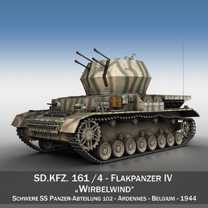 german flakpanzer - wirbelwind 3ds