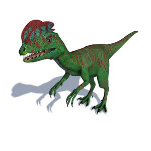 3d obj dilophosaurus wetherilli