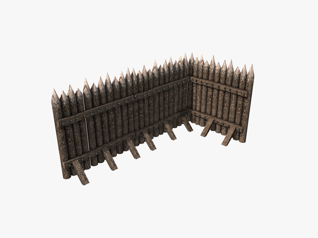 3d wooden stockade