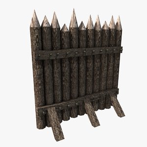 3d wooden stockade