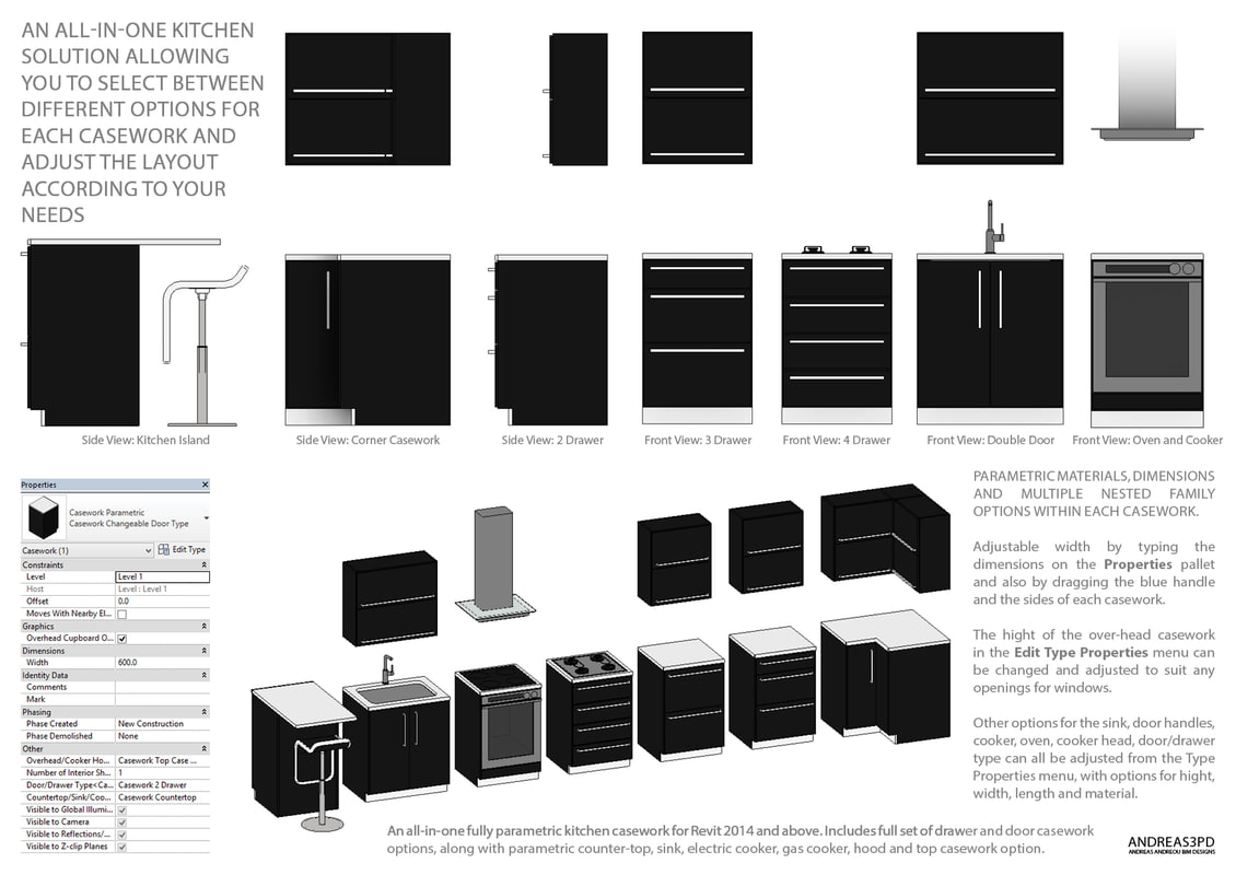 Building Revit Family unit parametric casework