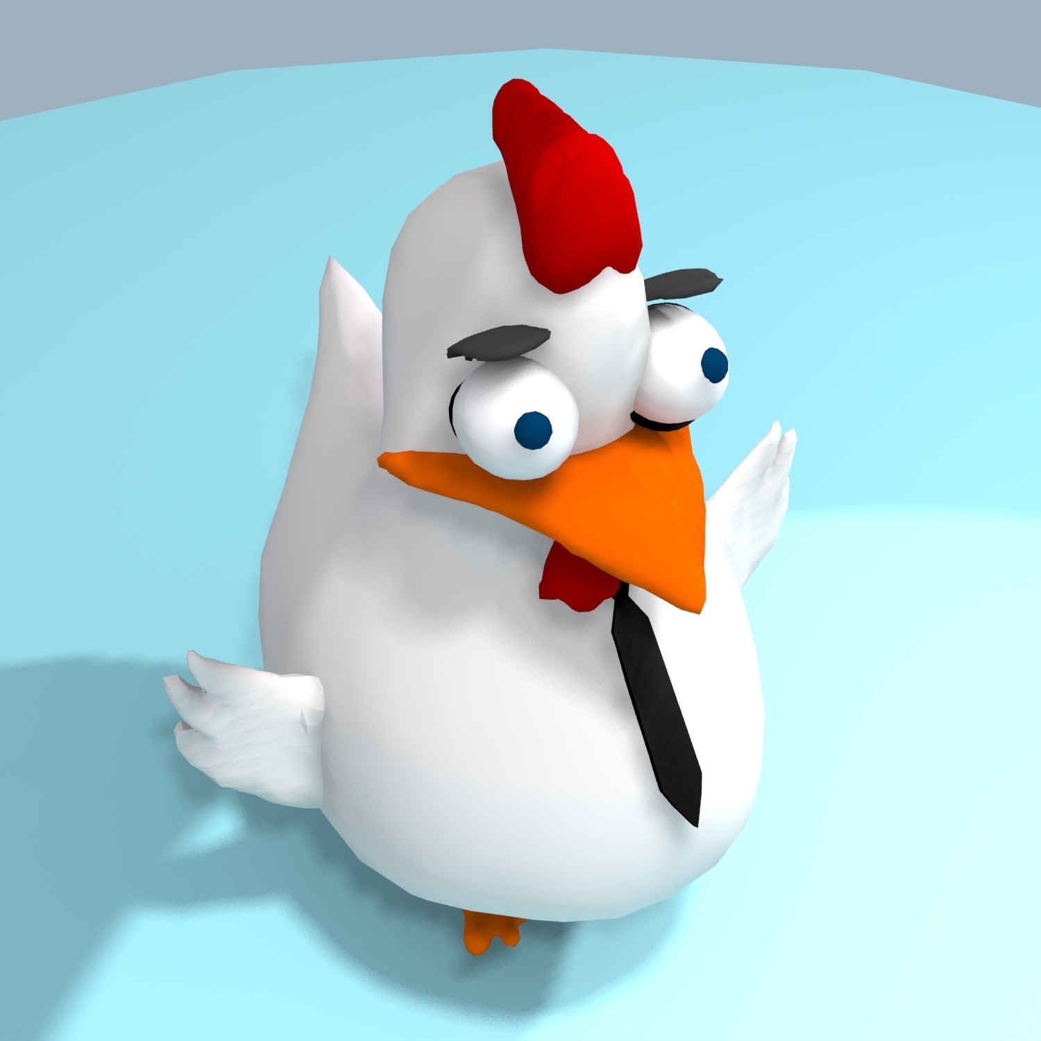 3d chicken cartoon