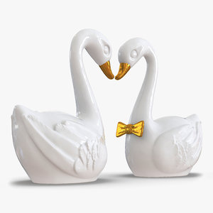 swans wedding cake topper max