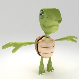 young turtle tortoise 3d max