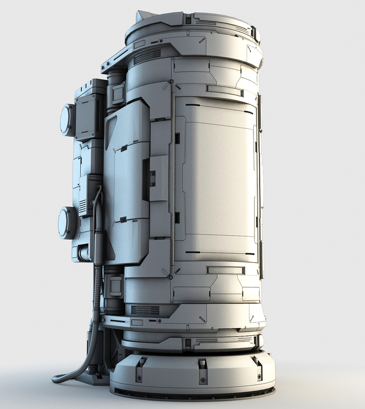 3d model of sci-fi element