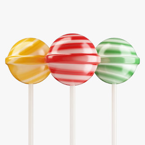 3d lollipop candy