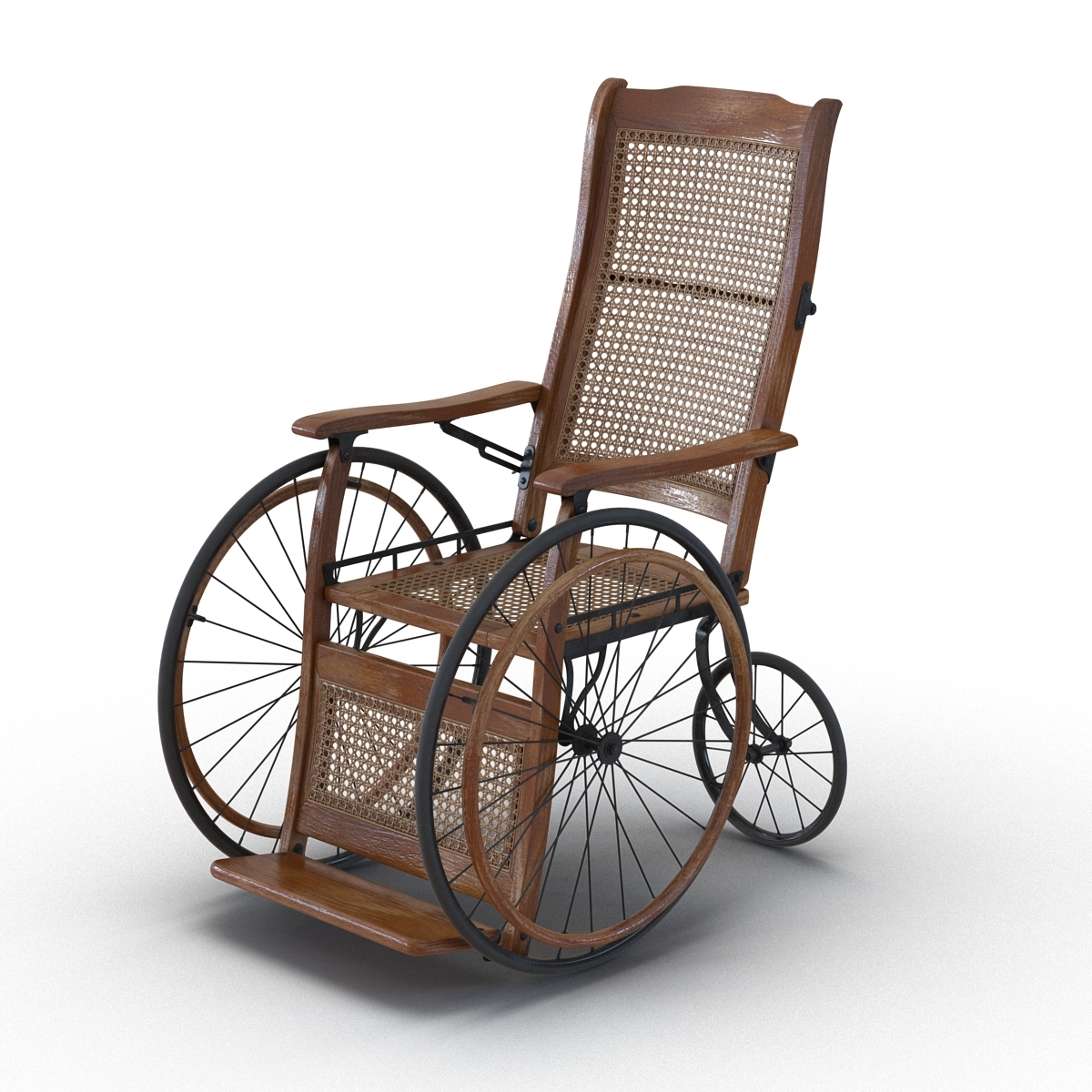 vintage wheelchair rigged 3d max