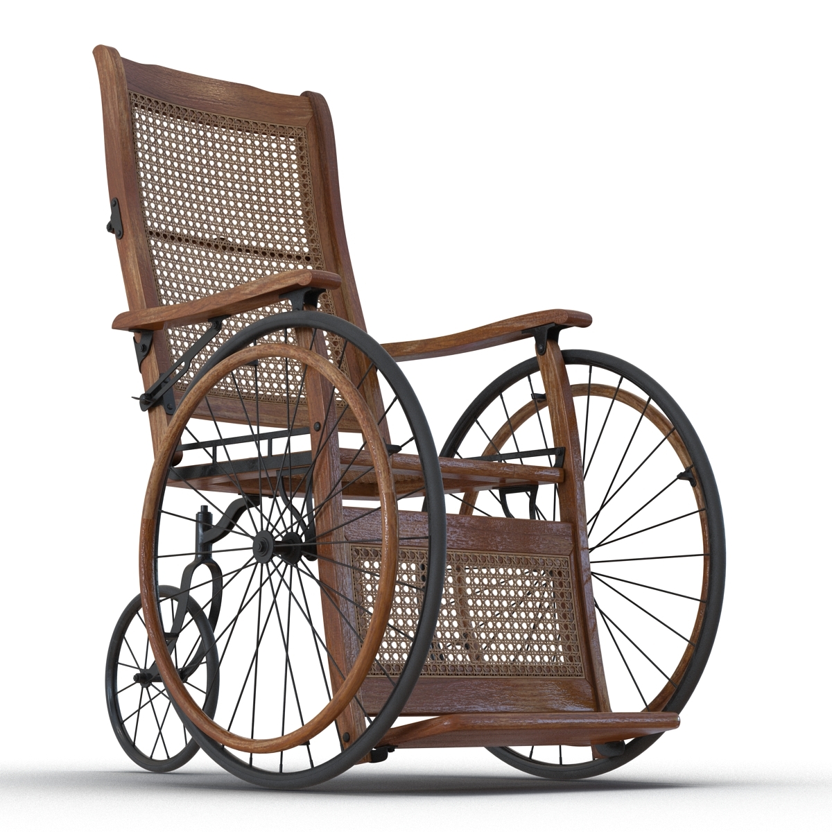 vintage wheelchair rigged 3d max