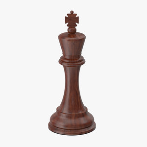 3d king chess piece