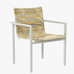3d blu skiff stacking outdoor chair