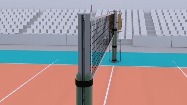 3d model real volleyball court