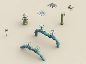 water utilities 3d model