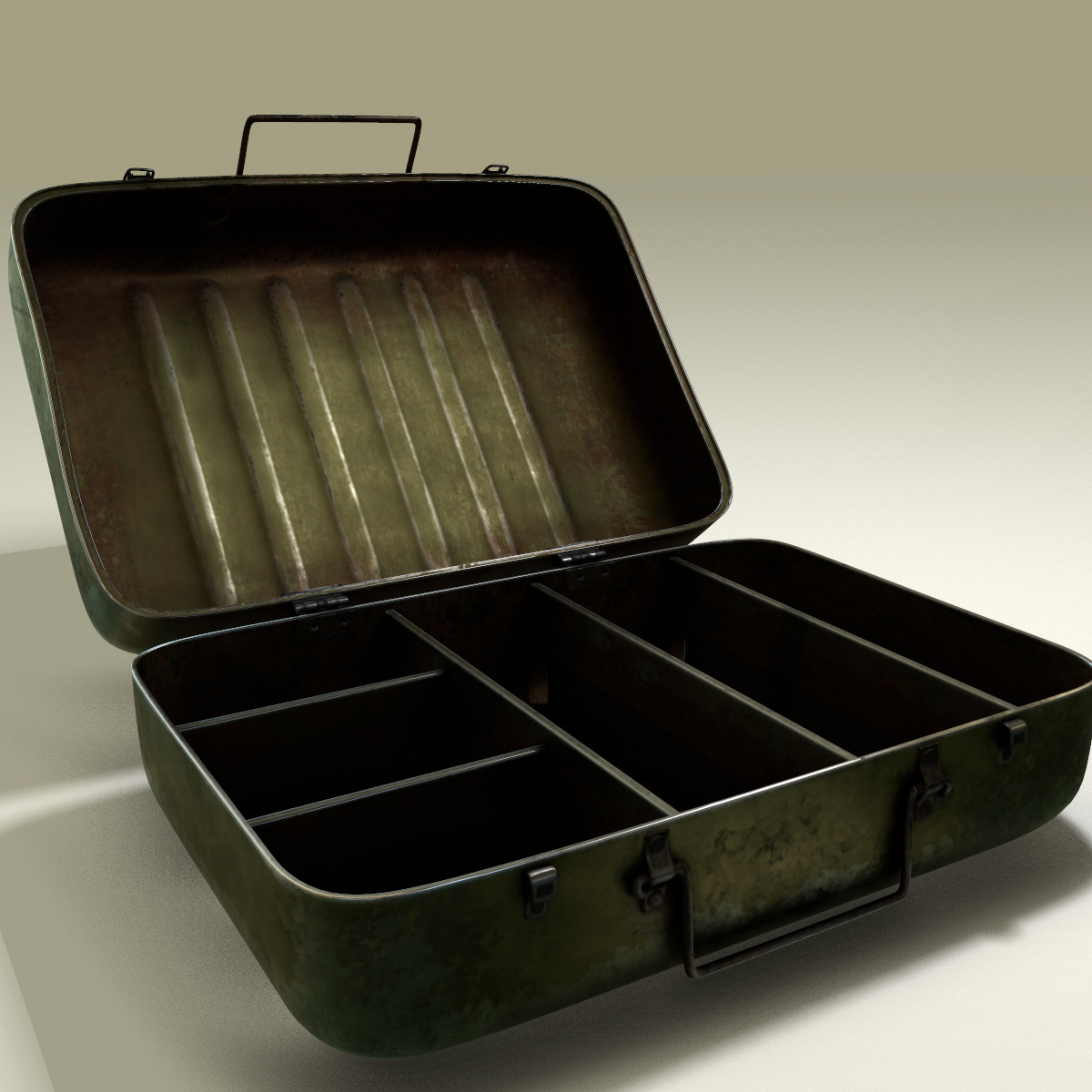 军用金属盒子3d模型