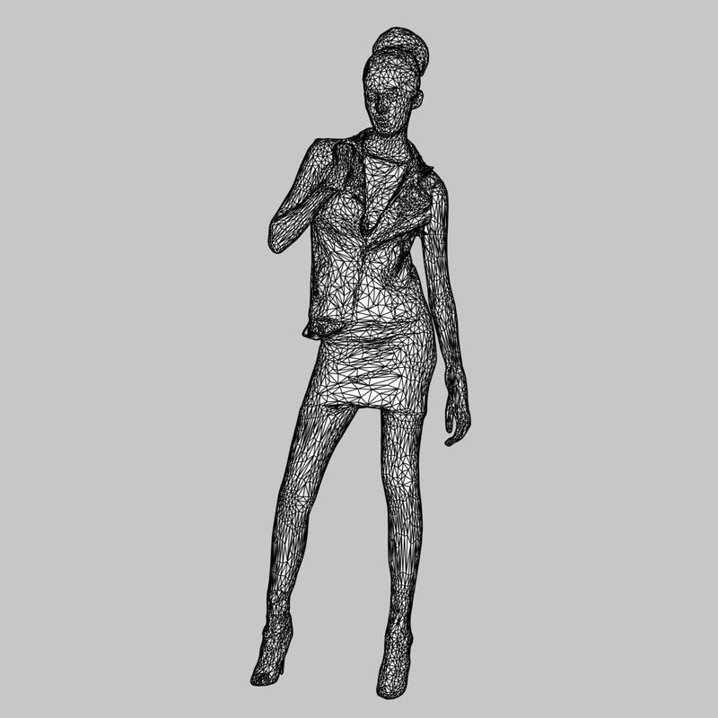 Girl Hot Leather 3d Obj