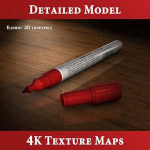 free c4d model whiteboard marker