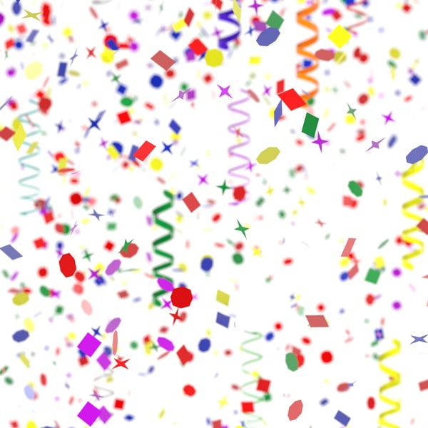 3d confetti model