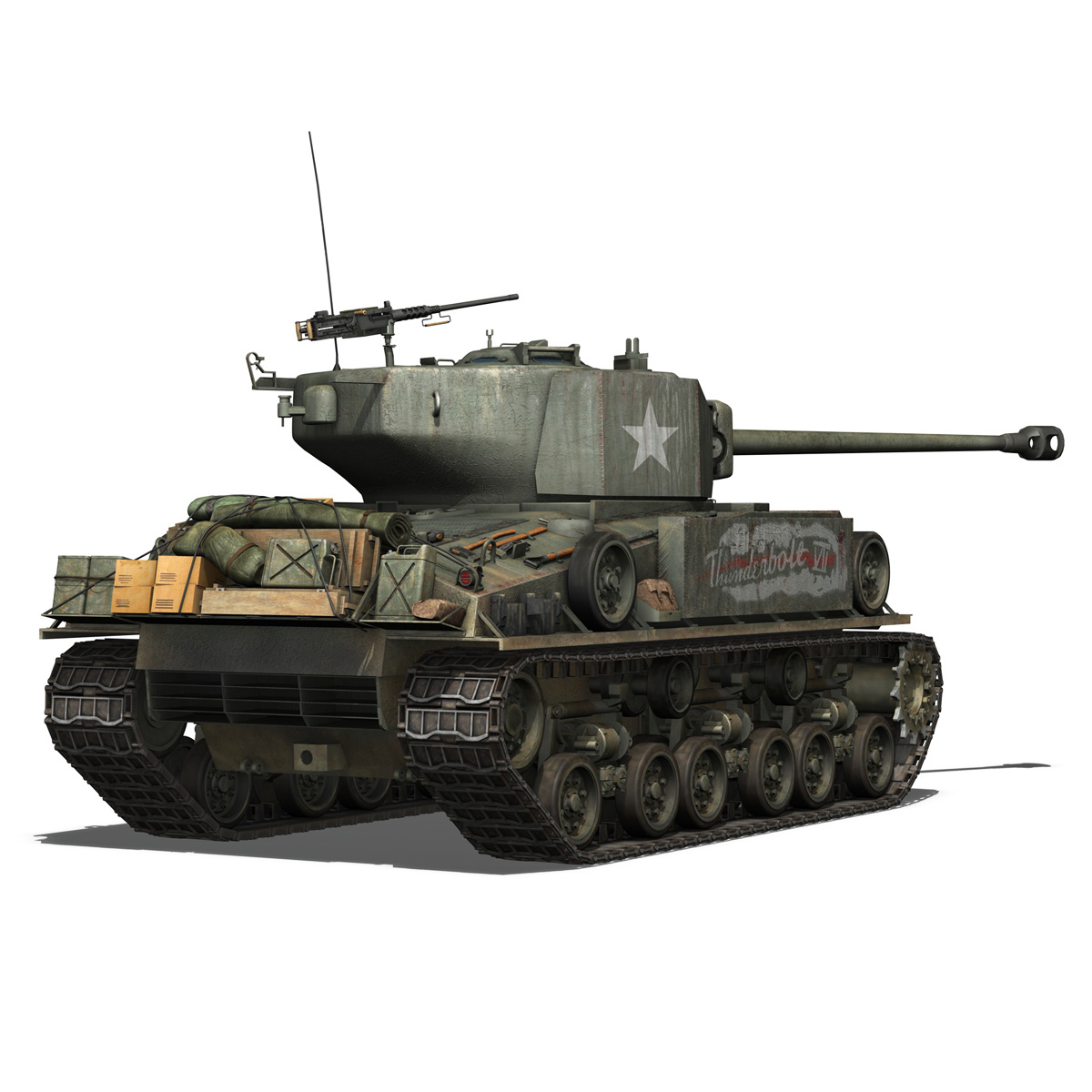 3d M4a3e8 Hvss Sherman - Model