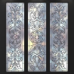 3d stained-glass frosted glass model
