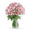3d bouquet pink roses glass vase