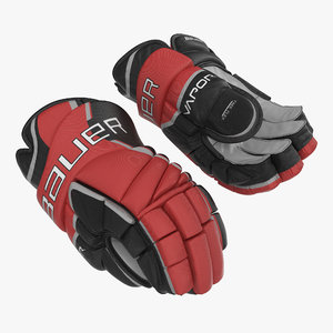 3d model hockey gloves bauer 2